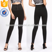 Preto alta elevação espartilho Leggings OEM / ODM fabricação atacado moda feminina vestuário (TA7035L)